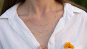 Golden Triple Dorika Necklace