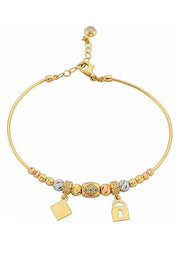 Altın Dorika Toplu Charm Bilezik