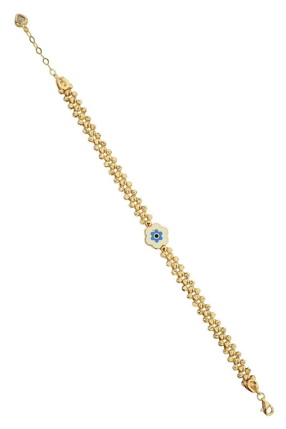 Altın Dorika Toplu Çiçek Bileklik