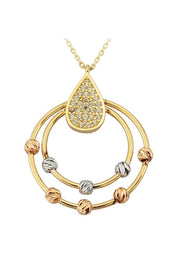 Altın Dorika Toplu Damla Kolye