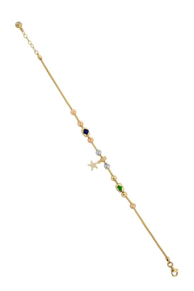 Altın Dorika Toplu Deniz Yıldızı Bileklik