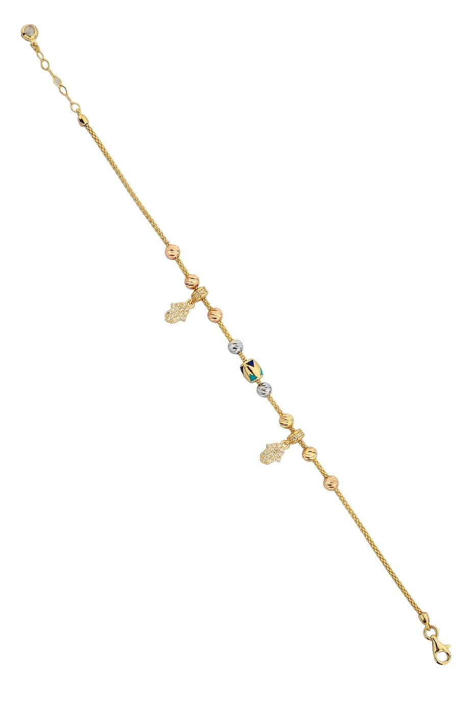 Altın Dorika Toplu Fatma Ana Eli Bileklik