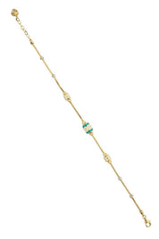 Altın Dorika Toplu Fransız Zambak Bileklik