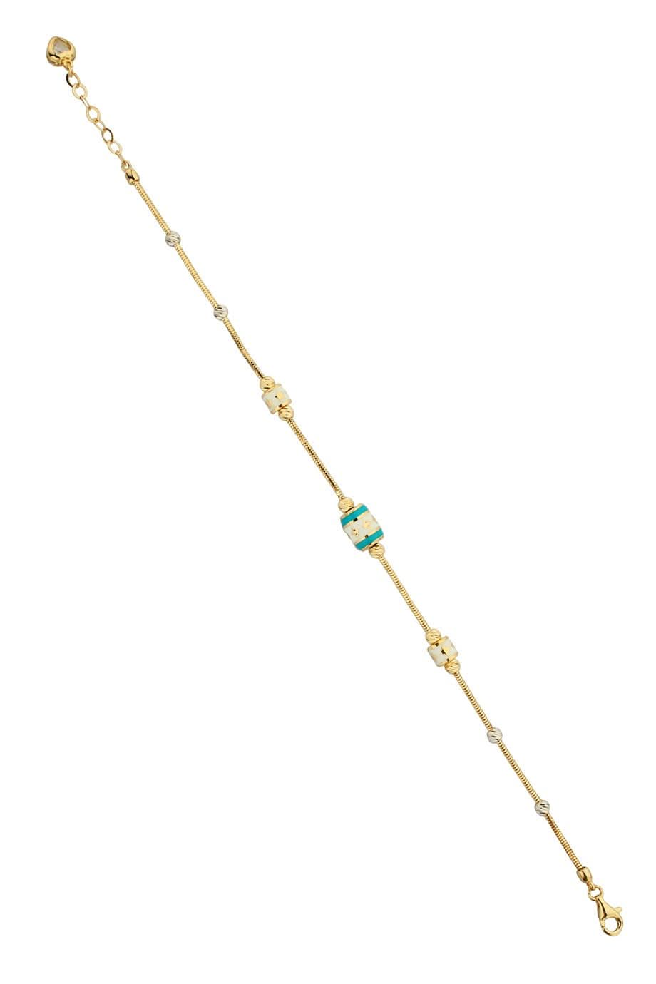 Altın Dorika Toplu Fransız Zambak Bileklik