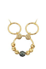 Altın Dorika Toplu Halka Kolye