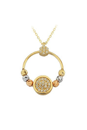 Altın Dorika Toplu Halka Kolye