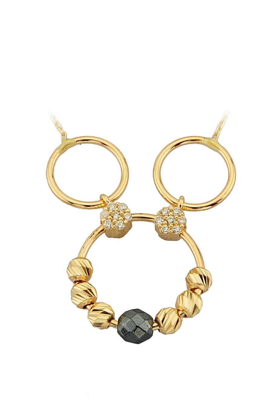 Altın Dorika Toplu Halka Kolye