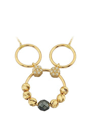 Altın Dorika Toplu Halka Kolye