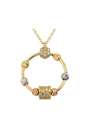 Altın Dorika Toplu Halka Kolye