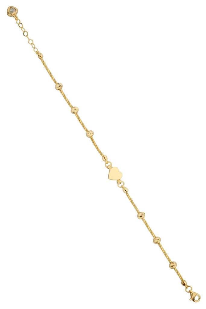 Altın Dorika Toplu Kalp Bileklik