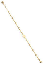 Altın Dorika Toplu Kalp Bileklik