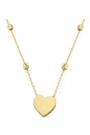 Gold Dorika Bulk Heart Necklace