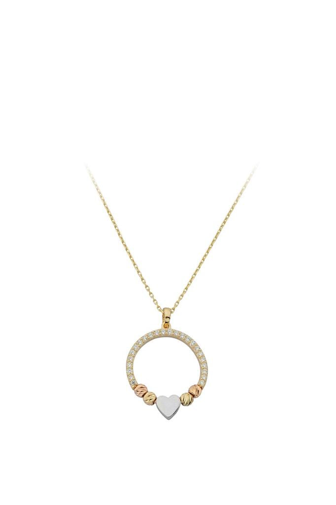 Gold Dorika Bulk Heart Necklace