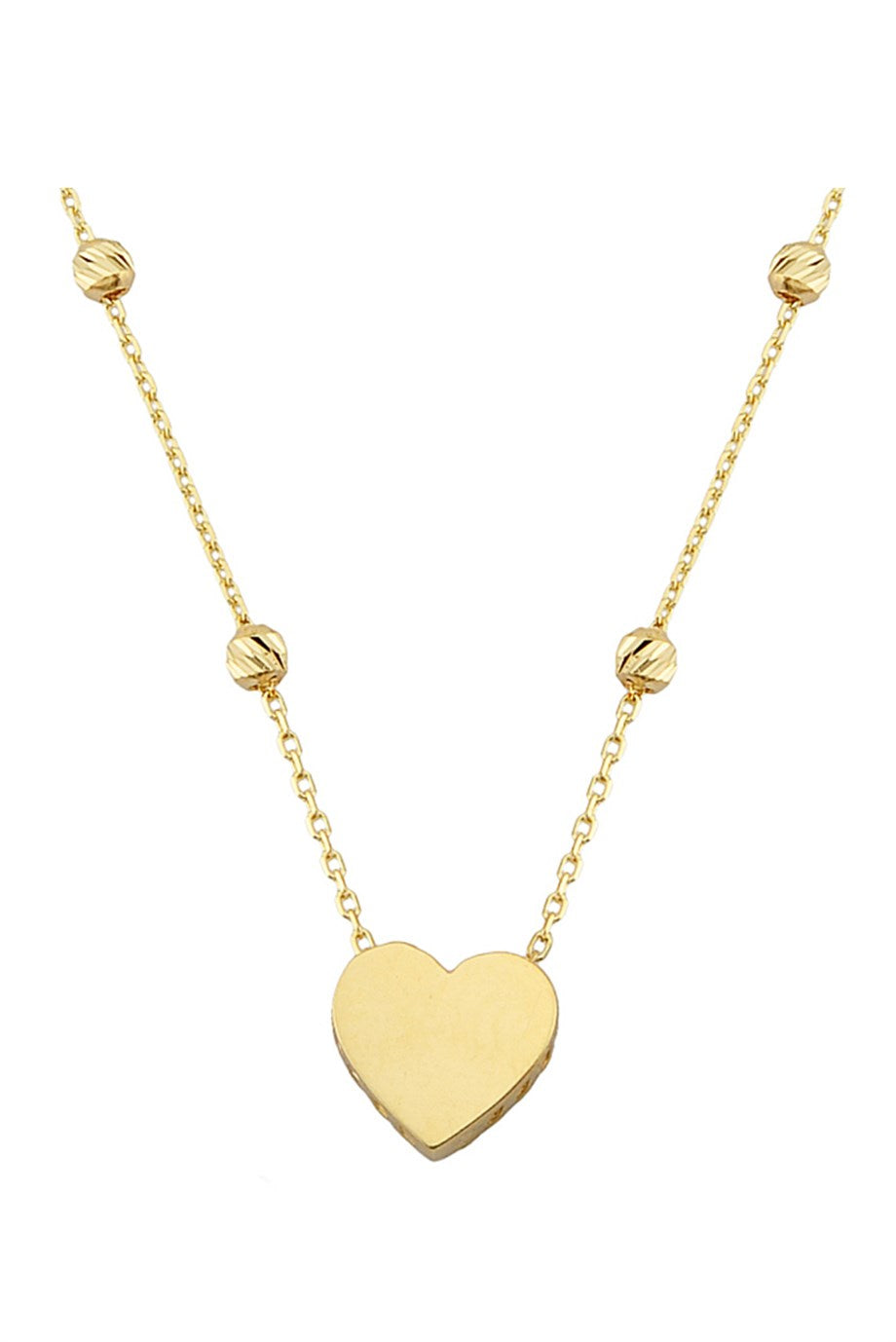 Gold Dorika Bulk Heart Necklace