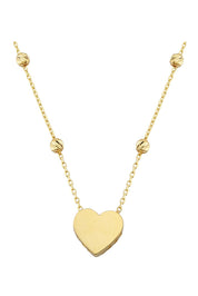 Gold Dorika Bulk Heart Necklace