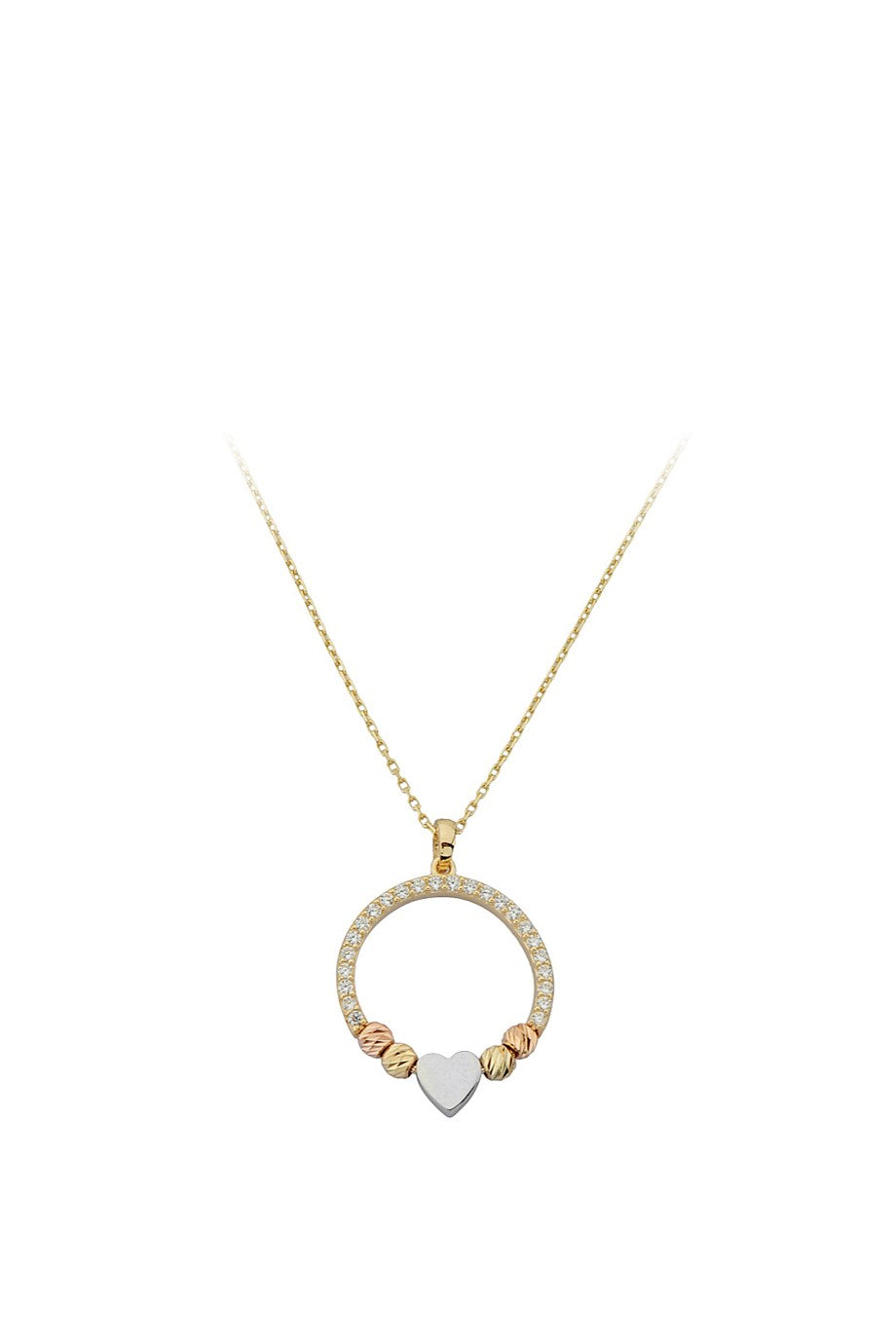 Gold Dorika Bulk Heart Necklace