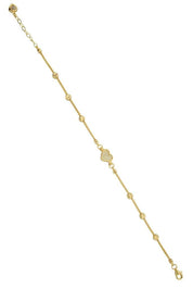 Altın Dorika Toplu Kalpli Bileklik