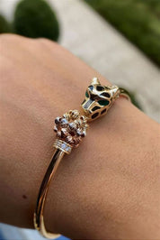 Altın Dorika Toplu Kaplan Bilezik