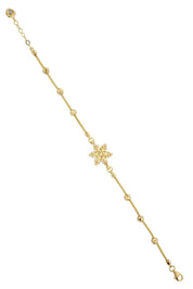 Altın Dorika Toplu Kar Tanesi Bileklik