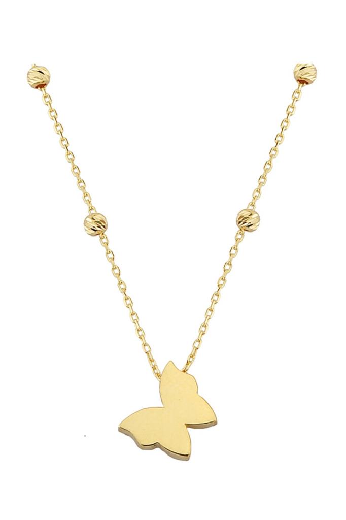 Gold Dorika Bulk Butterfly Necklace