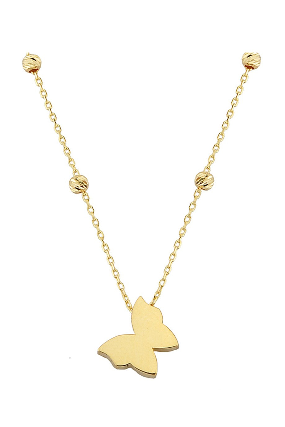 Gold Dorika Bulk Butterfly Necklace