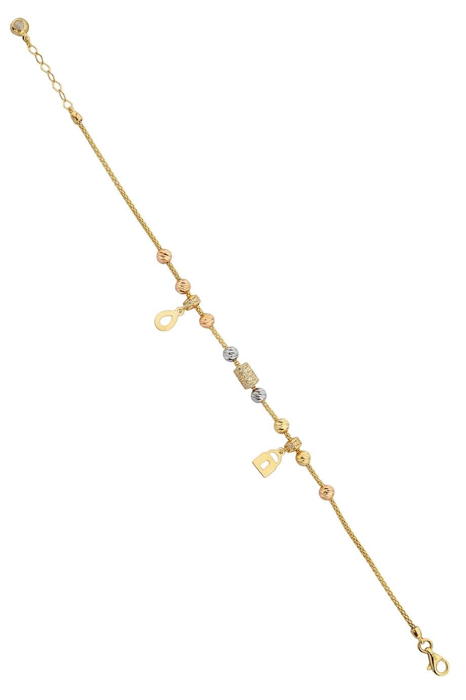 Altın Dorika Toplu Kilit Bileklik