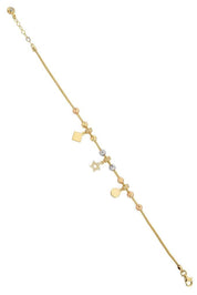 Altın Dorika Toplu Sallantılı Bileklik