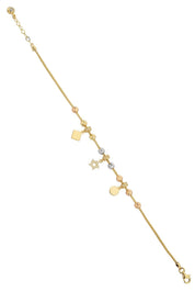 Altın Dorika Toplu Sallantılı Bileklik