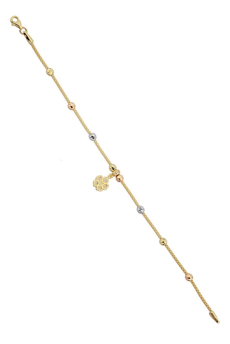 Gold Dorika Bulk Rocking Flower Bracelet