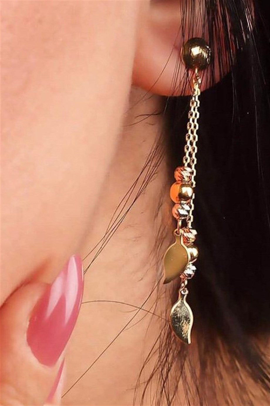 Gold Dorika Bulk Swinging Earrings