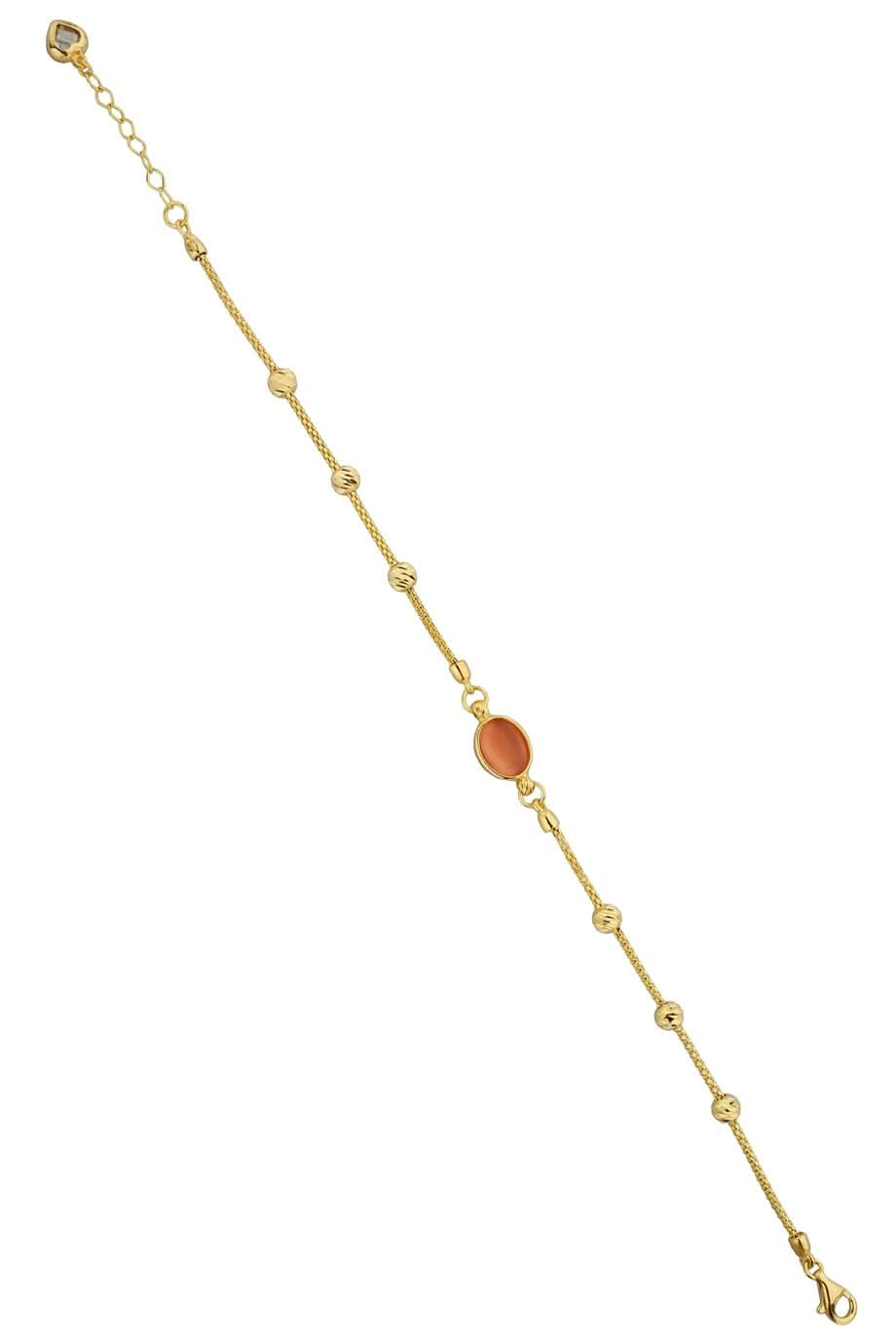 Altın Dorika Toplu Taşlı Bileklik