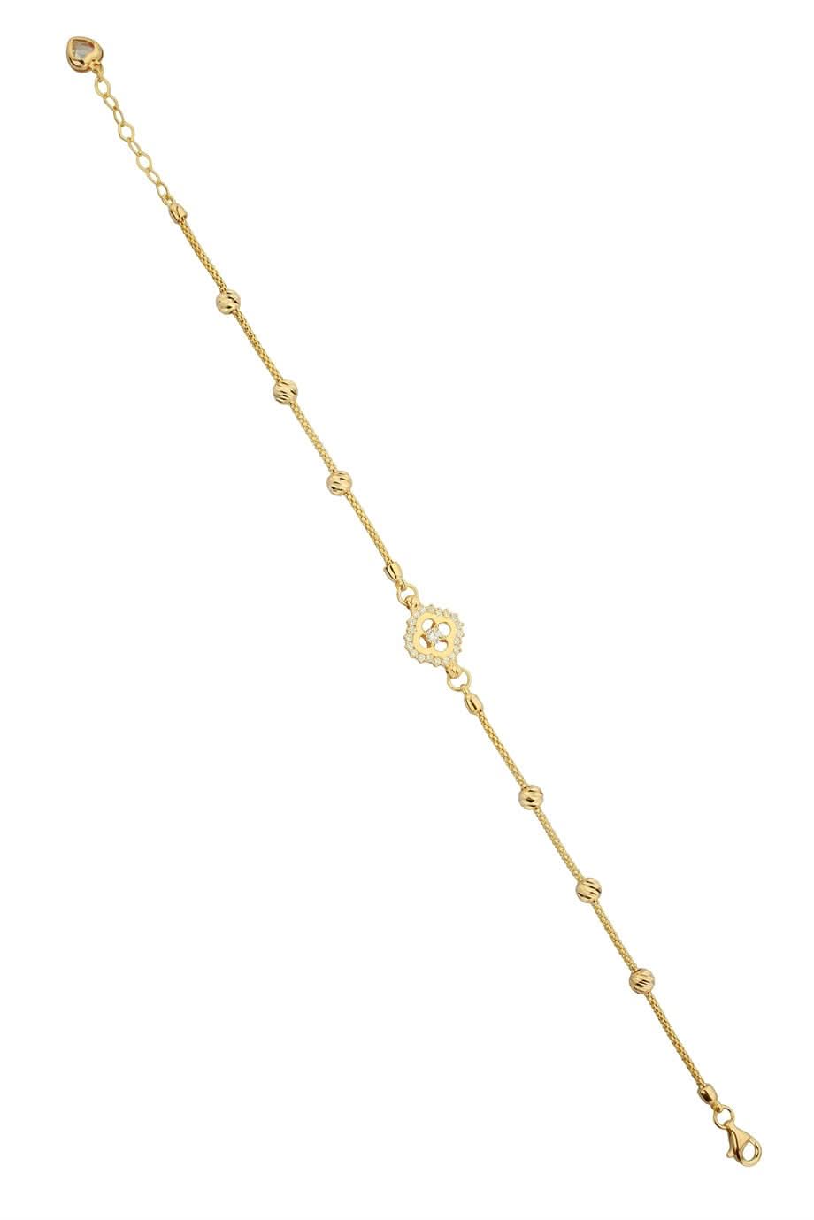 Altın Dorika Toplu Yonca Bileklik