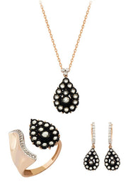 Altın Elmas Görünümlü Damla Mini Set