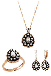 Altın Elmas Görünümlü Damla Mini Set