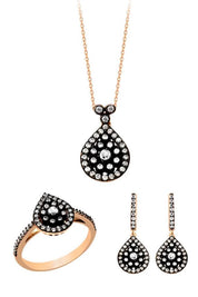 Altın Elmas Görünümlü Damla Mini Set