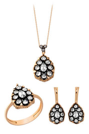 Altın Elmas Görünümlü Damla Mini Set