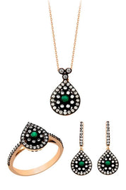 Altın Elmas Görünümlü Damla Mini Set