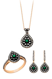 Altın Elmas Görünümlü Damla Mini Set
