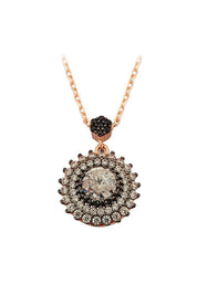 Altın Elmas Görünümlü Kolye