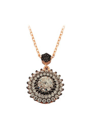 Altın Elmas Görünümlü Kolye