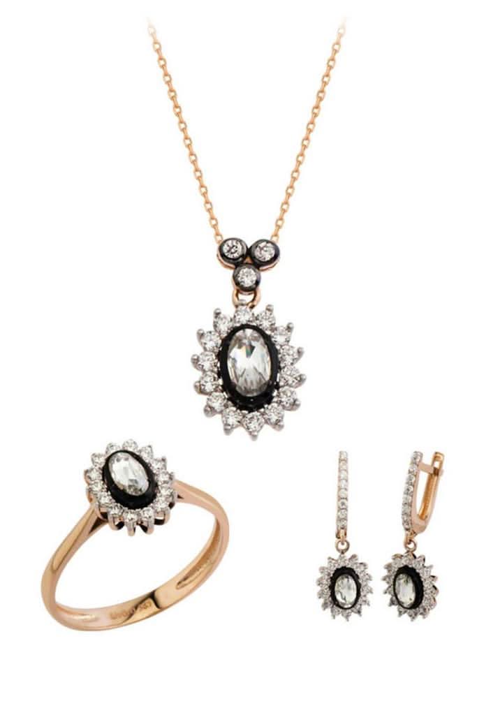 Altın Elmas Görünümlü Mini Set