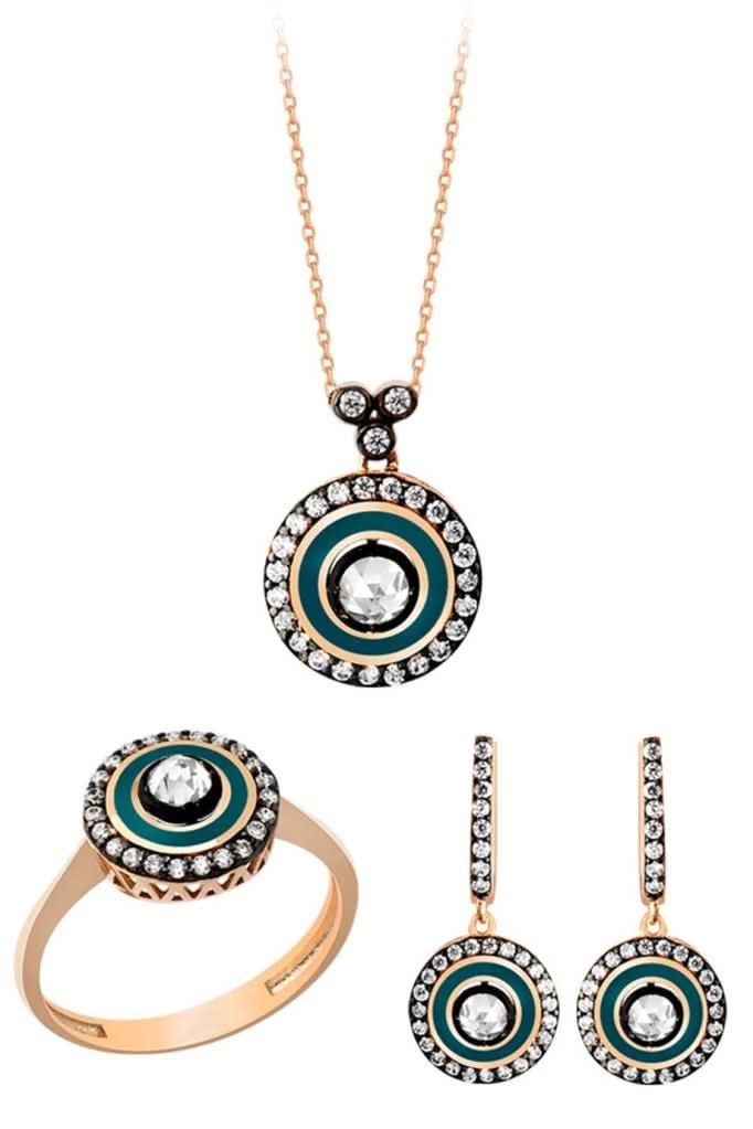Altın Elmas Görünümlü Mini Set