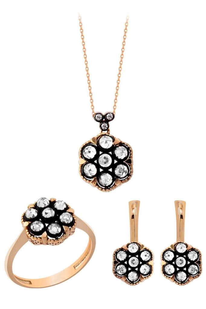 Altın Elmas Görünümlü Mini Set