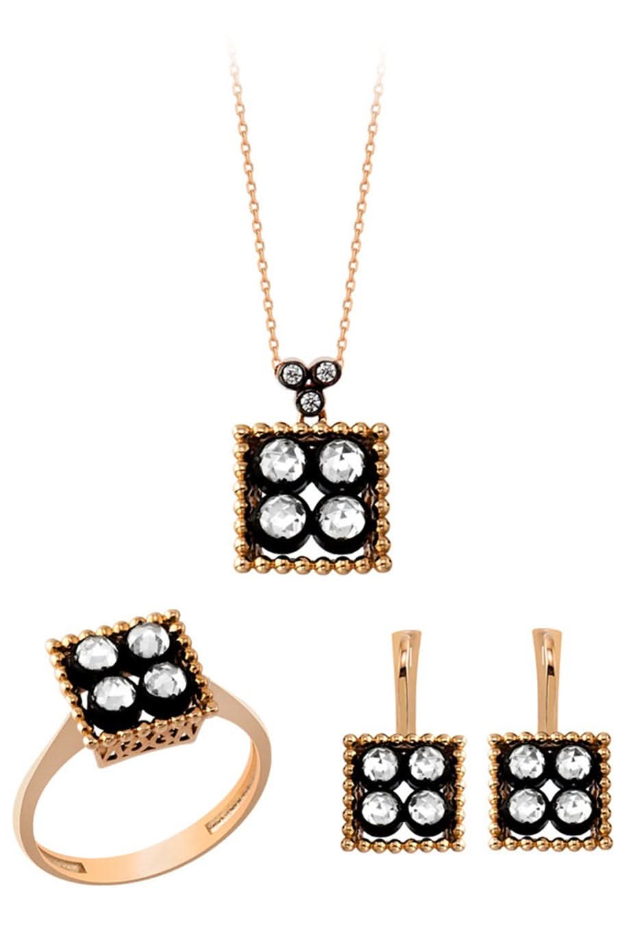 Altın Elmas Görünümlü Mini Set