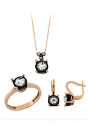 Altın Elmas Görünümlü Tektaş Mini Set