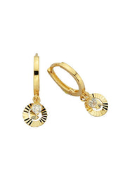 Golden Figure Ring Earrings