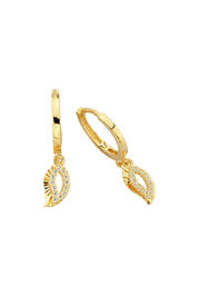 Golden Figure Ring Earrings