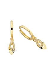 Golden Figure Ring Earrings