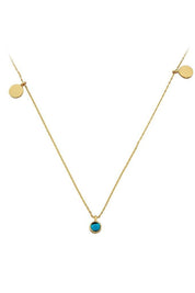 Altın Firuze Taşlı Kolye