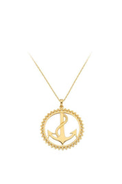 Altın Halka Çapa Kolye